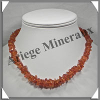 AMBRE - Collier Baroque - Caramel - Petits Morceaux - 43 cm - L004