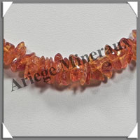 AMBRE - Collier Baroque - Caramel - Petits Morceaux - 43 cm - L004