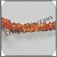 AMBRE - Collier Baroque - Caramel - Petits Morceaux - 43 cm - L004