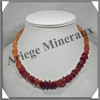 AMBRE - Collier Baroque - Dgrad de Couleurs - Petits Morceaux - 43 cm - L005