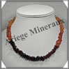 AMBRE - Collier Baroque - Dgrad de Couleurs - Petits Morceaux - 43 cm - L006 Baltique