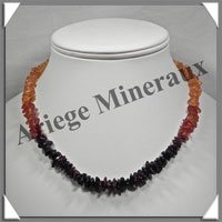 AMBRE - Collier Baroque - Dgrad de Couleurs - Petits Morceaux - 43 cm - L007