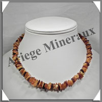 AMBRE - Collier Baroque - Multicolore - Petits Morceaux - 43 cm - L008