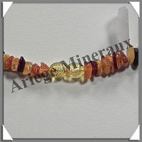 AMBRE - Collier Baroque - Multicolore - Petits Morceaux - 43 cm - L008