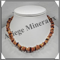 AMBRE - Collier Baroque - Multicolore - Petits Morceaux - 43 cm - L009