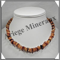 AMBRE - Collier Baroque - Multicolore - Petits Morceaux - 43 cm - L010