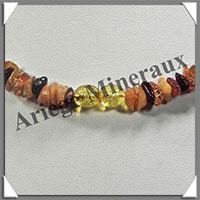 AMBRE - Collier Baroque - Multicolore - Petits Morceaux - 44 cm - L024