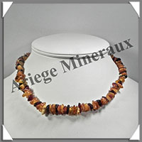 AMBRE - Collier Baroque - Multicolore - Petits Morceaux - 43 cm - L028