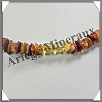 AMBRE - Collier Baroque - Multicolore - Petits Morceaux - 43 cm - L028