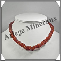 AMBRE - Collier Baroque - Caramel - Petits Morceaux - 43 cm - L032