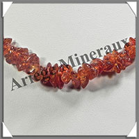 AMBRE - Collier Baroque - Caramel - Petits Morceaux - 43 cm - L032