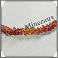 AMBRE - Collier Baroque - Caramel - Petits Morceaux - 43 cm - L032