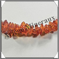 AMBRE - Collier Baroque - Caramel - Petits Morceaux - 44 cm - L034