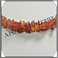 AMBRE - Collier Baroque - Caramel - Petits Morceaux - 43 cm - L036