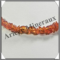 AMBRE - Collier Baroque - Caramel - Petits Morceaux - 43 cm - L036