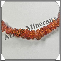 AMBRE - Collier Baroque - Caramel - Petits Morceaux - 43 cm - L037