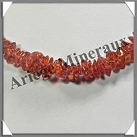 AMBRE - Collier Baroque - Caramel - Petits Morceaux - 44 cm - L038