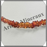 AMBRE - Collier Baroque - Caramel - Petits Morceaux - 44 cm - L038