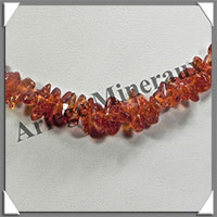 AMBRE - Collier Baroque - Caramel - Petits Morceaux - 45 cm - L039