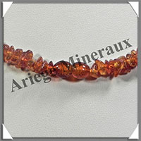 AMBRE - Collier Baroque - Caramel - Petits Morceaux - 45 cm - L039