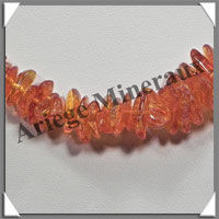 AMBRE - Collier Baroque - Caramel - Gros Morceaux - 45 cm - L003