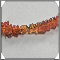 AMBRE - Collier Baroque - Caramel - Gros Morceaux - 45 cm - L003