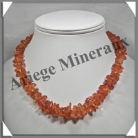 AMBRE - Collier Baroque - Caramel - Gros Morceaux - 45 cm - L004