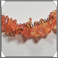 AMBRE - Collier Baroque - Caramel - Gros Morceaux - 45 cm - L004
