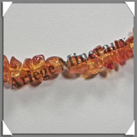 AMBRE - Collier Baroque - Caramel - Gros Morceaux - 45 cm - L004