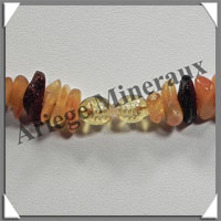 AMBRE - Collier Baroque - Multicolore - Gros Morceaux - 45 cm - L005