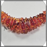 AMBRE - Collier Baroque Compos - Caramel Clair - Plastron - 46 cm - L004