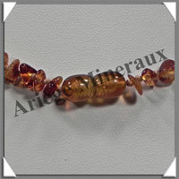 AMBRE - Collier Baroque - Caramel - Dgrad - 43 cm - M003