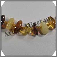 AMBRE et COPAL - Collier Bb - Petits Nuggets - Muticolore - 32 cm - CAMB16P