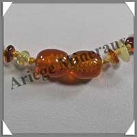 AMBRE et COPAL - Collier Bb - Petits Nuggets - Muticolore - 32 cm - CAMB16P