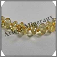 AMBRE - Collier Bb - Nuggets - Citron - 31 cm - CAMB2CI