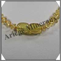 AMBRE - Collier Bb - Nuggets - Citron - 31 cm - CAMB2CI