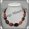 AMBRE - Collier Compos - Multicolore - Ovales en Dgrad - 48 cm - L002 Baltique
