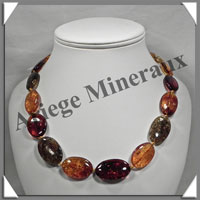 AMBRE - Collier Compos - Multicolore - Ovales en Dgrad - 48 cm - L002