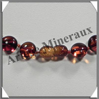 AMBRE - Collier Compos - Caramel - Disques en Dgrad  - 46 cm - L005