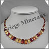 AMBRE - Collier Compos - Multicolore - Barrettes en Dgrad - 48 cm - M001 Baltique