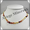 AMBRE - Collier Compos - 4 Couleurs - Disques de 8 mm - 45 cm - L004 Baltique