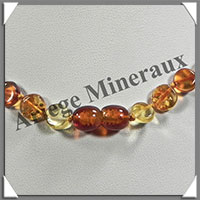 AMBRE - Collier Compos - 4 Couleurs - Disques de 8 mm - 45 cm - L004