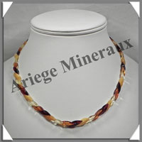 AMBRE - Collier Ecailles - Multicolore - 44 cm - L002