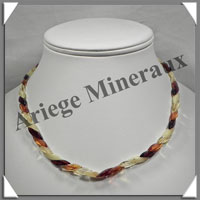 AMBRE - Collier Ecailles - Multicolore - 44 cm - L004
