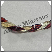 AMBRE - Collier Ecailles - Bicolore - 44 cm - L005