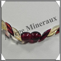 AMBRE - Collier Ecailles - Bicolore - 44 cm - L005