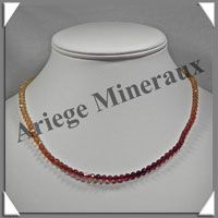 AMBRE - Collier Facet - Perles de 4 mm - Multicolore en dgrad - 52 cm - M001