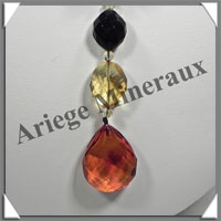 AMBRE - Collier Facet - Composition Originale - Multicolore - 55 cm - L001