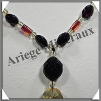 AMBRE - Collier Facet - Composition Originale - Multicolore - 55 cm - L001