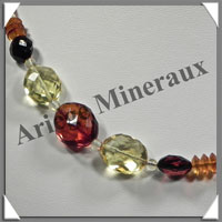 AMBRE - Collier Facet - Composition Originale - Multicolore - 55 cm - L001